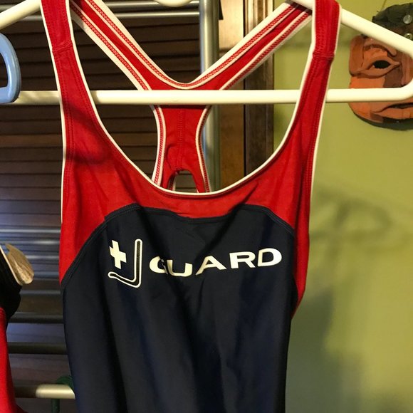 Other - Women's Lifeguard Swimsuits, Black with Red Trim, Size 32